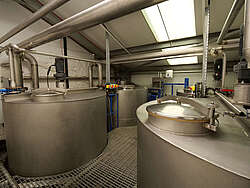 Stainless steel washbacks at Kilchoman
