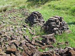 Peat on the island of Islay