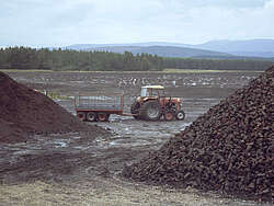 Peat heap